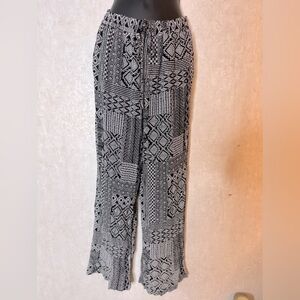 Paisley wide leg pant